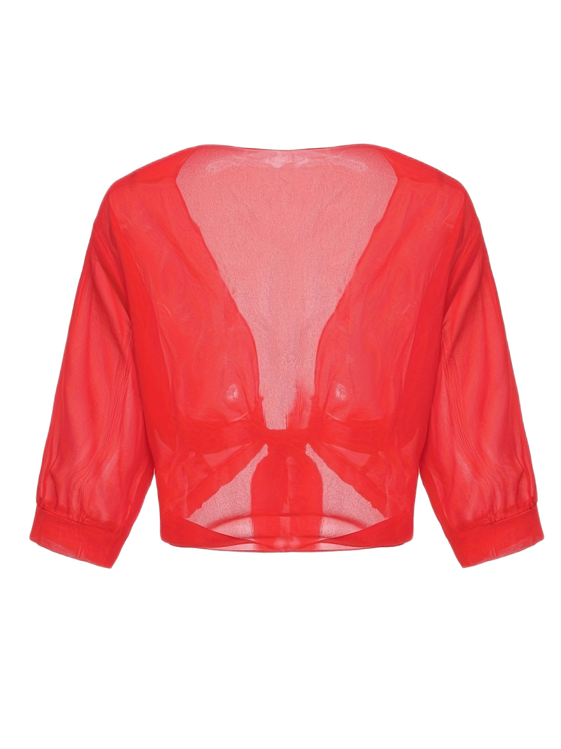 Pearl | Women's Sheer Tie Front Cardigan Open Front Cover Up