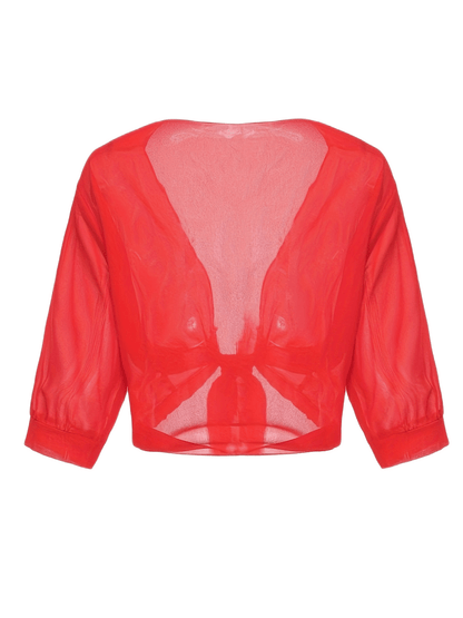 Pearl | Women's Sheer Tie Front Cardigan Open Front Cover Up