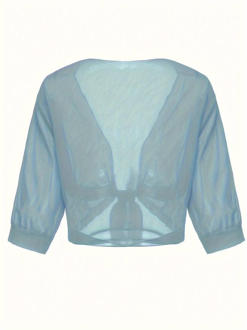 Pearl | Women's Sheer Tie Front Cardigan Open Front Cover Up