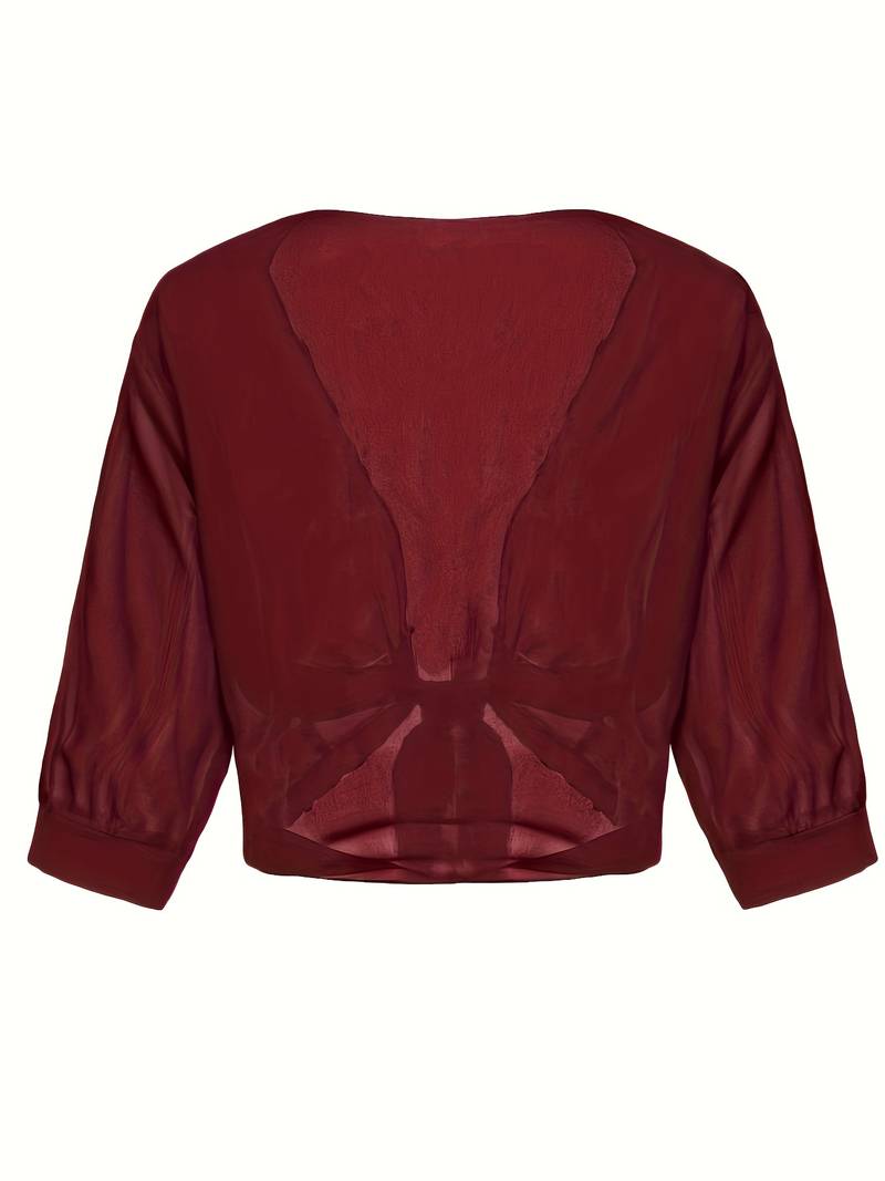 Pearl | Women's Sheer Tie Front Cardigan Open Front Cover Up