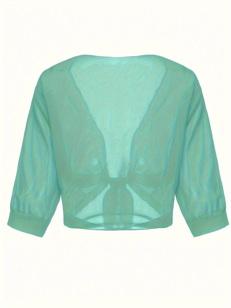 Pearl | Women's Sheer Tie Front Cardigan Open Front Cover Up