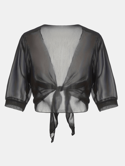 Pearl | Women's Sheer Tie Front Cardigan Open Front Cover Up